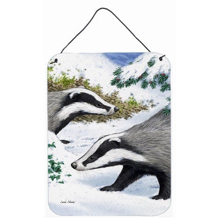 Carolines Treasures Badgers Look Here Wall and Door Hanging Prints ASA2040DS1216